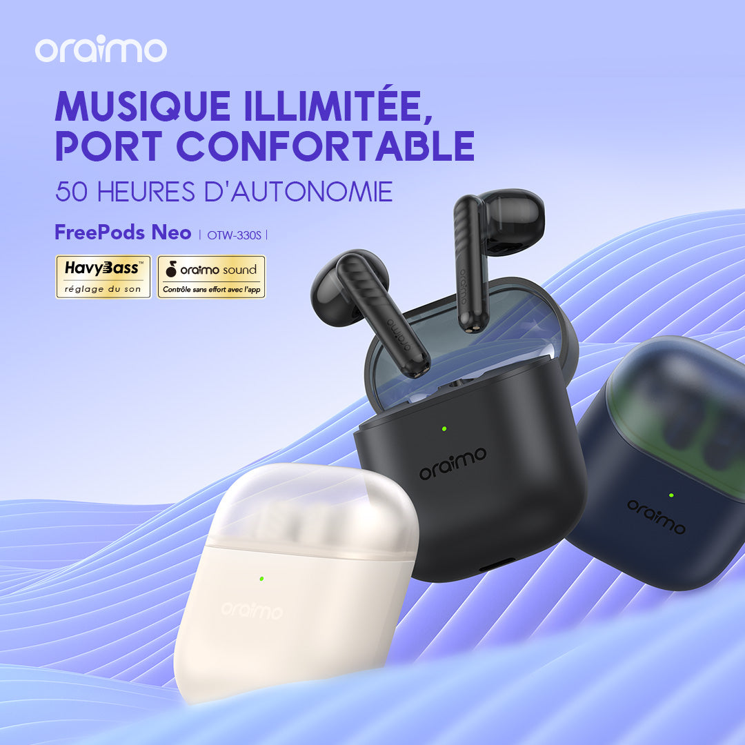 oraimo FreePods Neo Écouteurs sans fil ENC