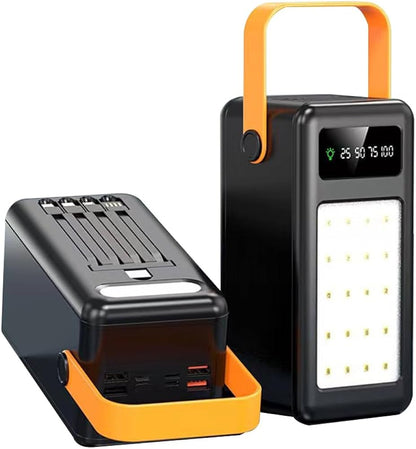 Banque d'alimentation 80000 Mah 22.5W câble intégré de charge ultra rapide, lumière de secours LED, banque d'alimentation à affichage numérique grand écran