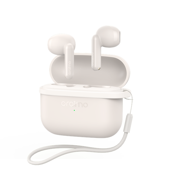 Oraimo OTW-324S SpaceBuds Air Écouteurs sans fil True Wireless avec confort semi-intra-auriculaire et 38 heures d'autonomie - Noir et Blanc
