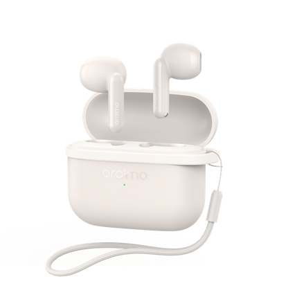 Oraimo OTW-324S SpaceBuds Air Écouteurs sans fil True Wireless avec confort semi-intra-auriculaire et 38 heures d'autonomie - Noir et Blanc
