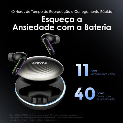 Oraimo Oraimo Écouteurs Bluetooth SpaceBuds Réduction Bruit OTW-630 - Personnalisable - Qualité Pure et filtrée