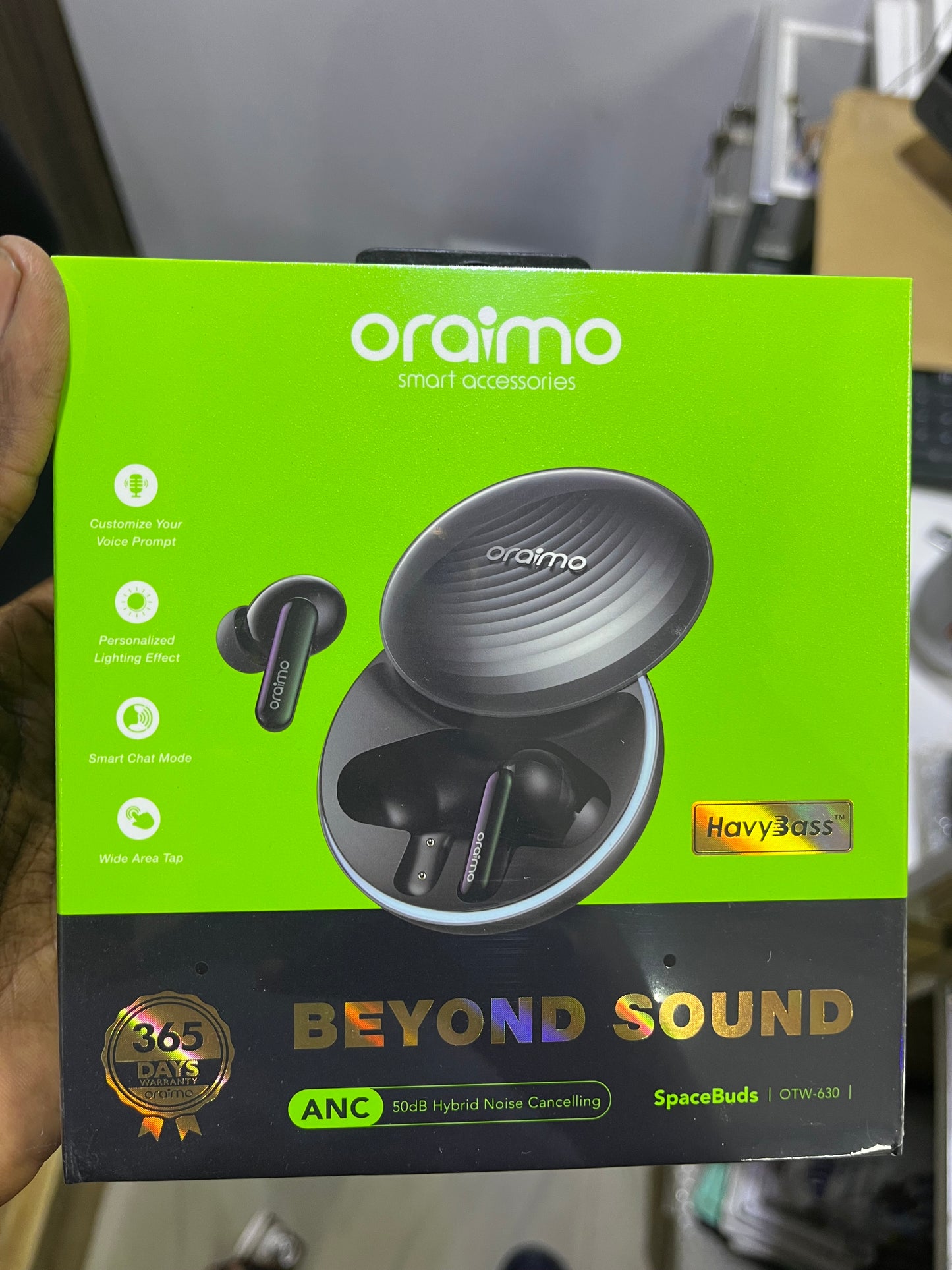 Oraimo Oraimo Écouteurs Bluetooth SpaceBuds Réduction Bruit OTW-630 - Personnalisable - Qualité Pure et filtrée