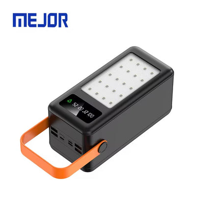 Banque d'alimentation 80000 Mah 22.5W câble intégré de charge ultra rapide, lumière de secours LED, banque d'alimentation à affichage numérique grand écran