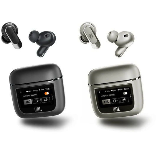 JBL Tour Pro 2, Écouteurs sans fil, Bluetooth,jusqu'à 40h d'autonomie, audio spatial, boîtier de recharge intelligent, Champagne