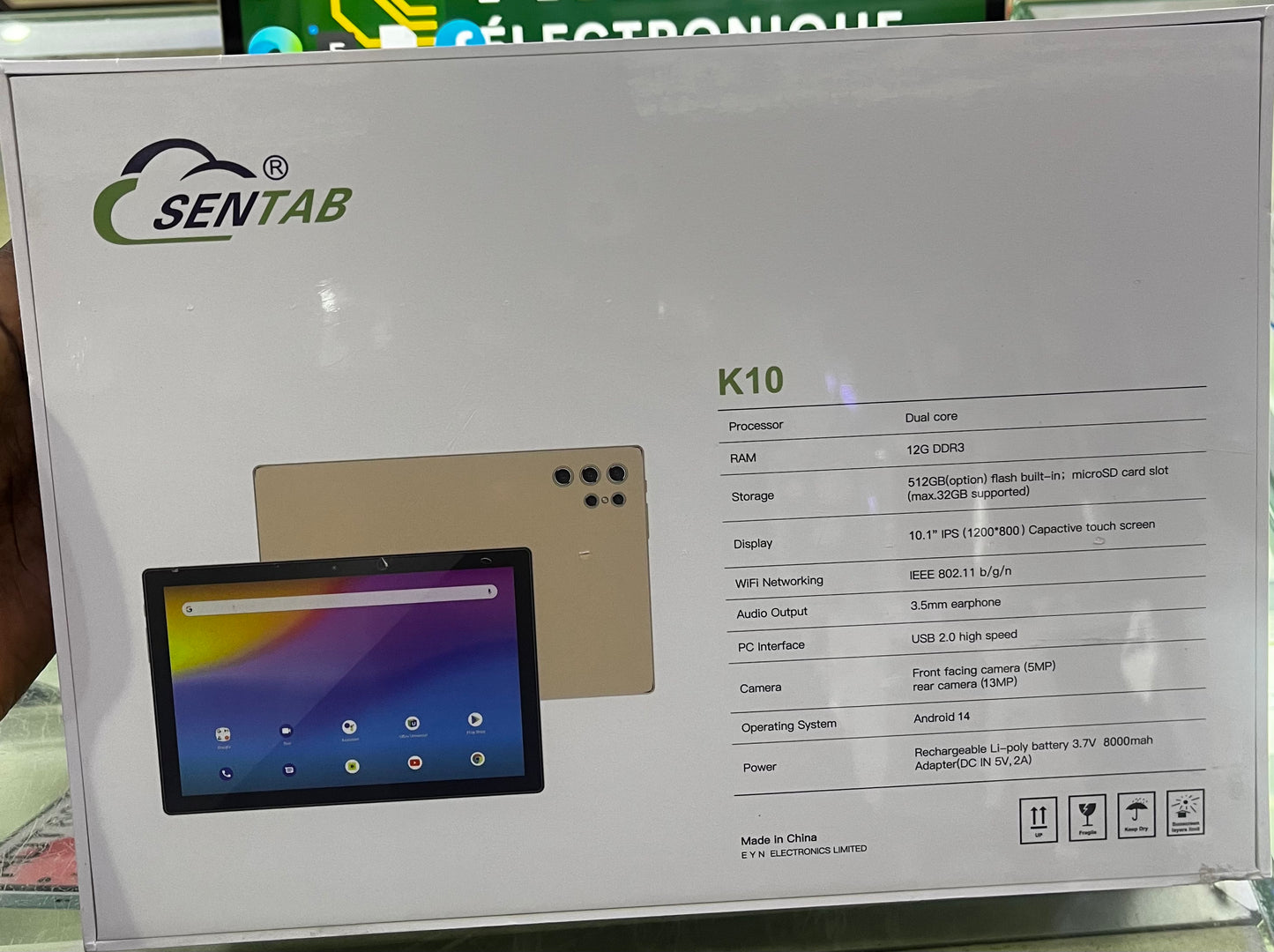 Tablette sentab -12+512Go