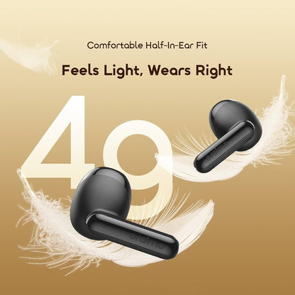 Oraimo OTW-324S SpaceBuds Air Écouteurs sans fil True Wireless avec confort semi-intra-auriculaire et 38 heures d'autonomie - Noir et Blanc