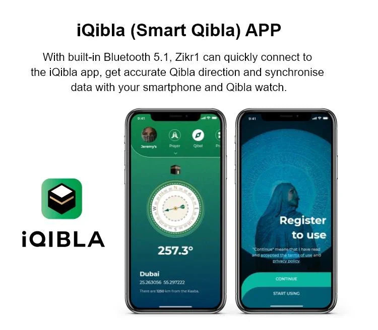 Chapelet intelligentes pour Zikr, Tasbih et rappel des temps de prière