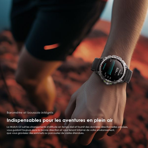 oraimo Watch GT Montre connectée GPS AMOLED 3ATM 1,43" avec deux bracelets interchangeables