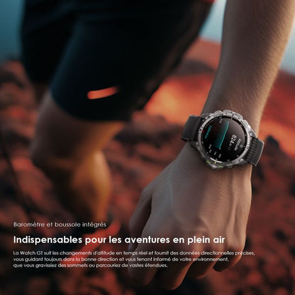 oraimo Watch GT Montre connectée GPS AMOLED 3ATM 1,43" avec deux bracelets interchangeables