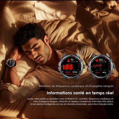 oraimo Watch GT Montre connectée GPS AMOLED 3ATM 1,43" avec deux bracelets interchangeables