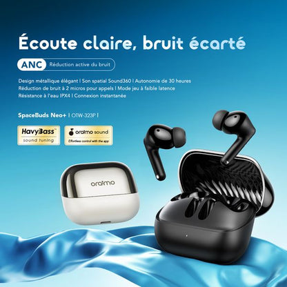 oraimo SpaceBuds Neo+ Écouteurs sans fil ANC Spatial Audio